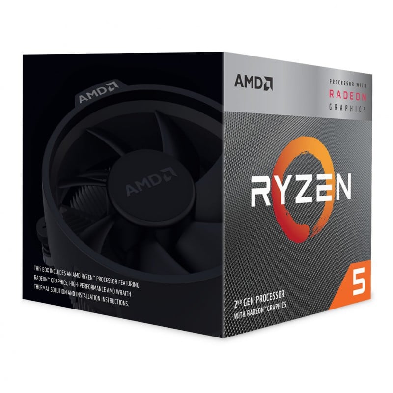 AMD Ryzen 5 3400G (Wraith Spire) 4.2Ghz Socket AM4 Boxed